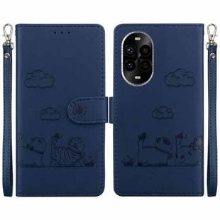 For Huawei nova 13 Pro Cute Cats RFID Leather Phone Case(Blue)