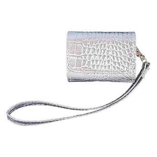 For AirPods Pro 2 Crocodile Texture Earphones Protective Case(Silver)