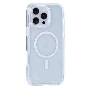 For iPhone 16 Pro Max Vacuum Airbag Y2 Series Transparent MagSafe Magnetic Phone Case(Transparent)