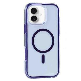 For iPhone 16 Plus Vacuum Airbag Y2 Series Transparent MagSafe Magnetic Phone Case(Purple)