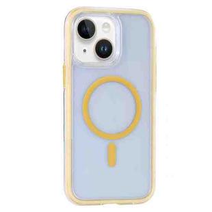 For iPhone 14 / 13 Vacuum Airbag Y2 Series Transparent MagSafe Magnetic Phone Case(Yellow)