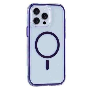 For iPhone 14 Pro Max Vacuum Airbag Y2 Series Transparent MagSafe Magnetic Phone Case(Purple)