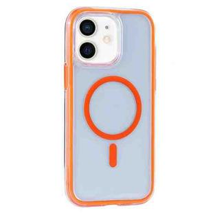 For iPhone 12 / 12 Pro Vacuum Airbag Y2 Series Transparent MagSafe Magnetic Phone Case(Orange)