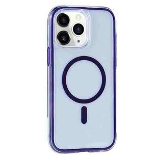 For iPhone 11 Pro Max Vacuum Airbag Y2 Series Transparent MagSafe Magnetic Phone Case(Purple)