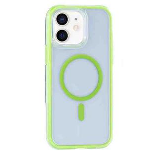 For iPhone 11 Vacuum Airbag Y2 Series Transparent MagSafe Magnetic Phone Case(Fluorescent Green)