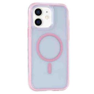 For iPhone 11 Vacuum Airbag Y2 Series Transparent MagSafe Magnetic Phone Case(Pink)