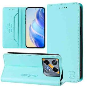 For Infinix GT 20 Pro 5G RC01 Dual-Folded Magnetic Suction RFID Leather Phone Case(Mint Green)