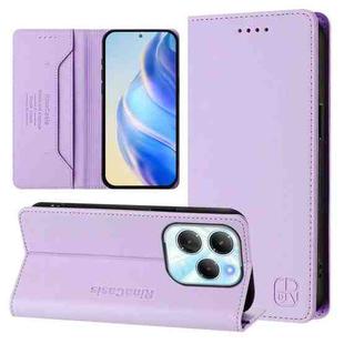 For Infinix Hot 40 4G / Hot 40 Play RC01 Dual-Folded Magnetic Suction RFID Leather Phone Case(Light Purple)