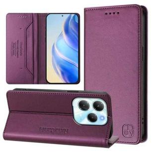 For Infinix Hot 40 4G / Hot 40 Play RC01 Dual-Folded Magnetic Suction RFID Leather Phone Case(Violet)