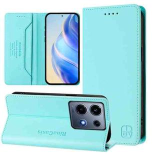 For Infinix Note 30 VIP RC01 Dual-Folded Magnetic Suction RFID Leather Phone Case(Mint Green)