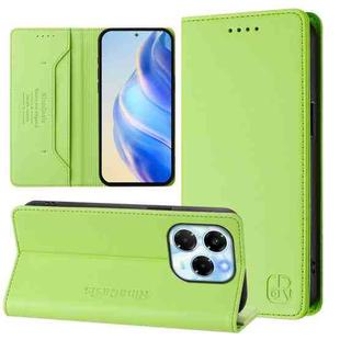 For Infinix Note 40X 5G RC01 Dual-Folded Magnetic Suction RFID Leather Phone Case(Grass Green)