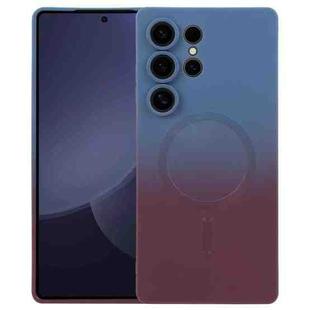 For Samsung Galaxy S25 Ultra 5G Liquid TPU Silicone Gradient MagSafe Phone Case(Blue Purple)