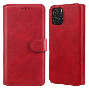 For iPhone 12 / 12 Pro Classic Calf Texture PU + TPU Horizontal Flip Leather Case, with Holder & Card Slots & Wallet(Red)
