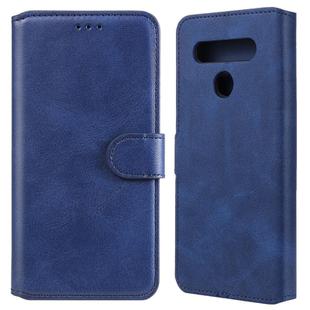 For LG K51S / Q51S Classic Calf Texture PU + TPU Horizontal Flip Leather Case, with Holder & Card Slots & Wallet(Blue)