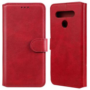 For LG K51S / Q51S Classic Calf Texture PU + TPU Horizontal Flip Leather Case, with Holder & Card Slots & Wallet(Red)