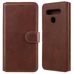For LG K51S / Q51S Classic Calf Texture PU + TPU Horizontal Flip Leather Case, with Holder & Card Slots & Wallet(Brown)