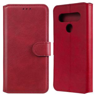 For LG K61 Classic Calf Texture PU + TPU Horizontal Flip Leather Case, with Holder & Card Slots & Wallet(Red)