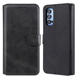 For OPPO Reno4 Pro 5G Classic Calf Texture PU + TPU Horizontal Flip Leather Case, with Holder & Card Slots & Wallet(Black)
