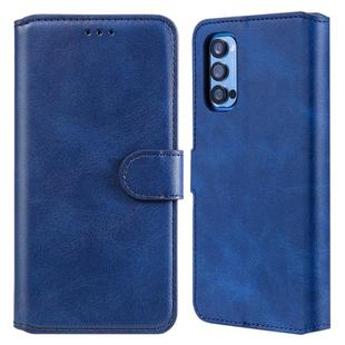 For OPPO Reno4 Pro 5G Classic Calf Texture PU + TPU Horizontal Flip Leather Case, with Holder & Card Slots & Wallet(Blue)