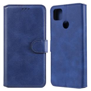 For Xiaomi Redmi 9C Classic Calf Texture PU + TPU Horizontal Flip Leather Case, with Holder & Card Slots & Wallet(Blue)