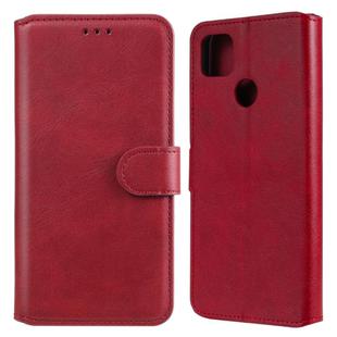 For Xiaomi Redmi 9C Classic Calf Texture PU + TPU Horizontal Flip Leather Case, with Holder & Card Slots & Wallet(Red)