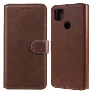 For Xiaomi Redmi 9C Classic Calf Texture PU + TPU Horizontal Flip Leather Case, with Holder & Card Slots & Wallet(Brown)