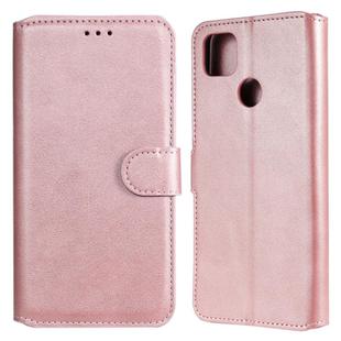 For Xiaomi Redmi 9C Classic Calf Texture PU + TPU Horizontal Flip Leather Case, with Holder & Card Slots & Wallet(Rose Gold)