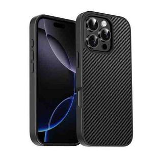 For iPhone 16 Pro Max Pita Series TPU + PC Texture Phone Case(Black)