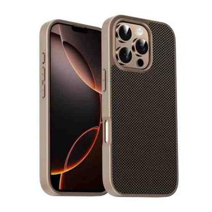 For iPhone 16 Pro Pita Series TPU + PC Texture Phone Case(Gold)