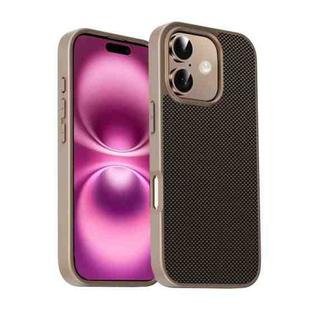 For iPhone 16 Plus Pita Series TPU + PC Texture Phone Case(Gold)