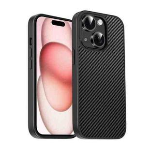 For iPhone 15 Pita Series TPU + PC Texture Phone Case(Black)