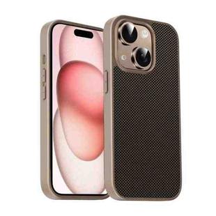 For iPhone 15 Pita Series TPU + PC Texture Phone Case(Gold)