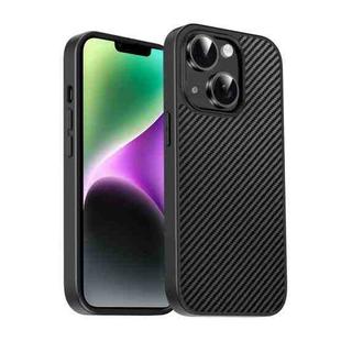 For iPhone 14 Pita Series TPU + PC Texture Phone Case(Black)