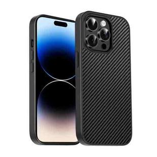 For iPhone 14 Pro Pita Series TPU + PC Texture Phone Case(Black)