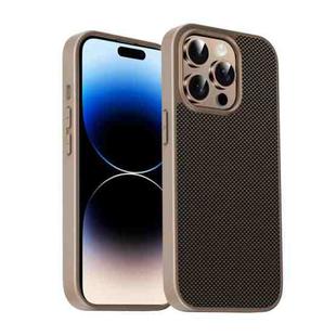 For iPhone 14 Pro Pita Series TPU + PC Texture Phone Case(Gold)