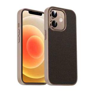 For iPhone 12 Pita Series TPU + PC Texture Phone Case(Gold)