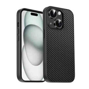 For iPhone 15 Plus Pita Series TPU + PC Texture Phone Case(Black)