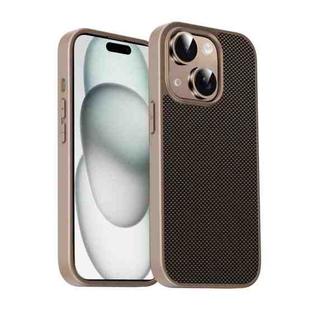 For iPhone 15 Plus Pita Series TPU + PC Texture Phone Case(Gold)