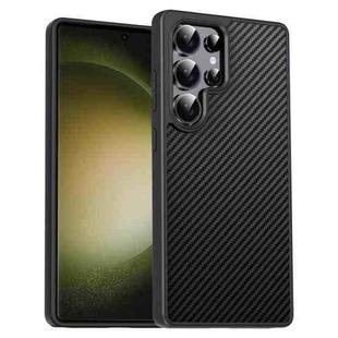 For Samsung Galaxy S23 Ultra 5G Pita Series TPU + PC Texture Phone Case(Black)