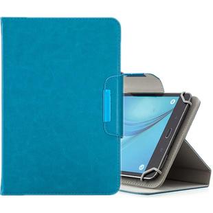 For 7 inch Tablets Universal Solid Color Horizontal Flip Leather Case with Card Slots & Holder & Wallet(Light Blue)