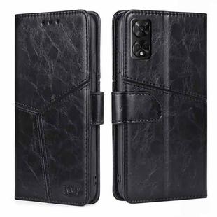 For TCL 50 5G Geometric Stitching Leather Phone Case(Black)