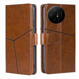 For TCL 50 XL Geometric Stitching Leather Phone Case(Light Brown)