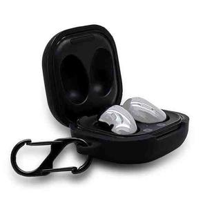 For Samsung Galaxy Buds Live Anti-fall Silicone Earphone Protective Case with Hook(Black)