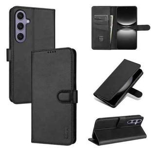 For Samsung Galaxy S25 5G AZNS Skin Feel Calf Texture Flip Leather Phone Case(Black)