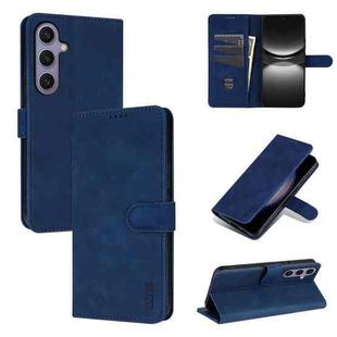 For Samsung Galaxy S25+ 5G AZNS Skin Feel Calf Texture Flip Leather Phone Case(Blue)