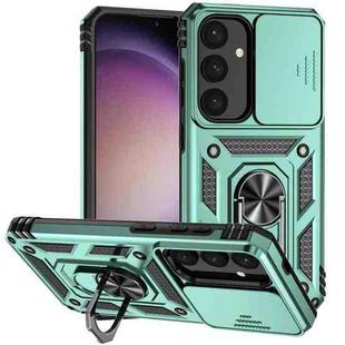 For Samsung Galaxy S25+ 5G Sliding Camshield Holder Phone Case(Green)