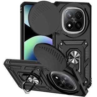 For Redmi Note 14 Pro+ 5G Global Sliding Camshield Holder Phone Case(Black)