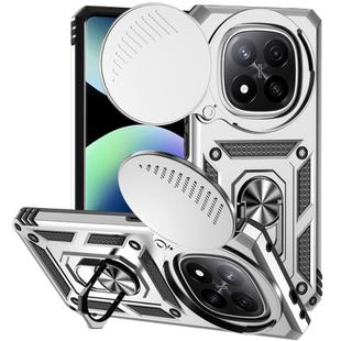 For Redmi Note 14 Pro+ 5G Global Sliding Camshield Holder Phone Case(Silver)