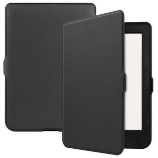 For KOBO Nia 6 inch Solid Color Horizontal Flip TPU + PU Leather Case, with Holder / Wake-up Function(Black)