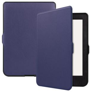 For KOBO Nia 6 inch Solid Color Horizontal Flip TPU + PU Leather Case, with Holder / Wake-up Function(Dark Blue)